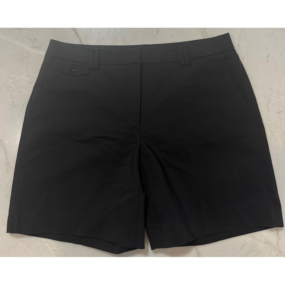 White House Black Market 7 Inch Short Black Tailored Chino Shorts Womens 10